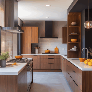 Pre-Made Kitchen Design - Eclectic Midcentury Look